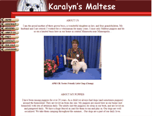 Tablet Screenshot of karalynsmaltese.com